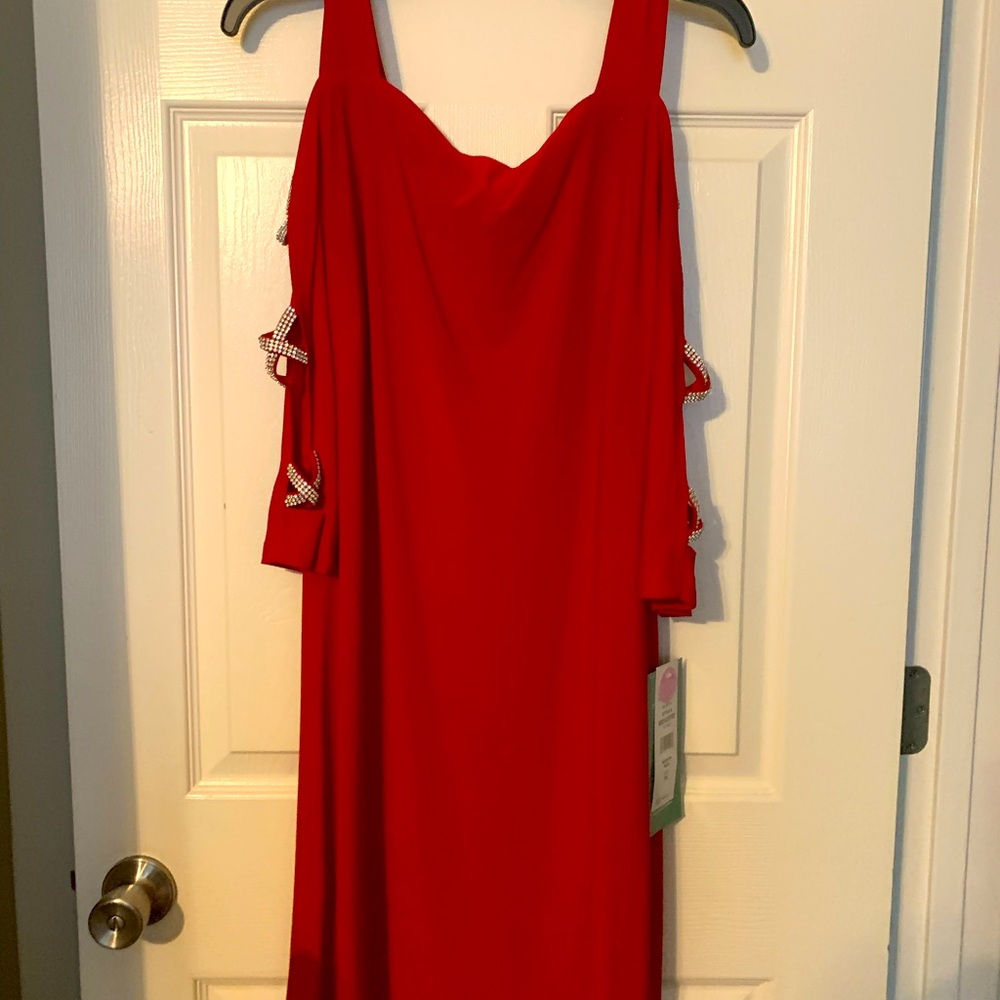 NEW Red long sleeve dress.